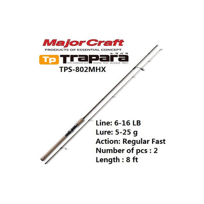Major Craft - Spinning Rod Trapara TPS - 802 MHX