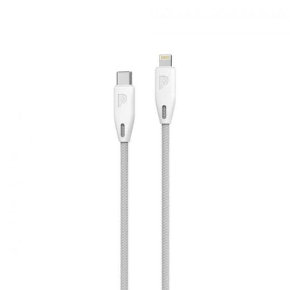 Powerology - Braided USB-C to Lightning Cable 2M (White)