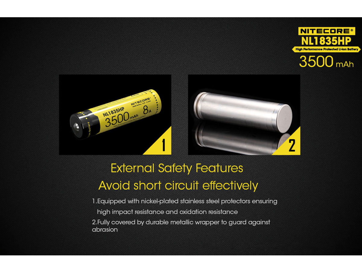 Nitecore - NL1835HP High Performance 18650 3.6v 8A Protected Battery - IBF