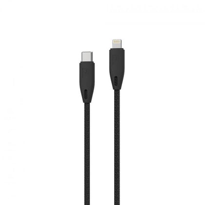 Powerology - Braided USB-C to Lightning Cable 1.2M (Black)