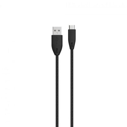 Powerology - Braided USB-A to Type-C Cable 1.2M (Black)