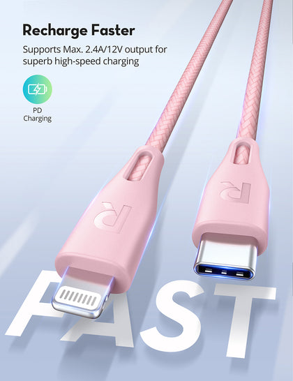 RAVPower - C-Lightning Cable Pink