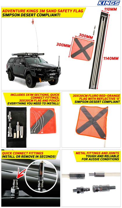 Kings - 3m Sand Safety Flag - Q8OVL